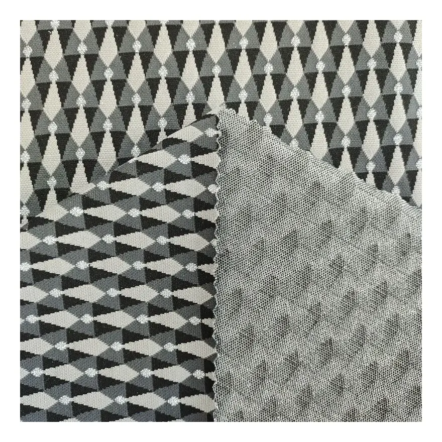 Фабричная Высококачественная трикотажная жаккардовая ткань из полиэстера и нейлона с люрексом и спандексом для одежды