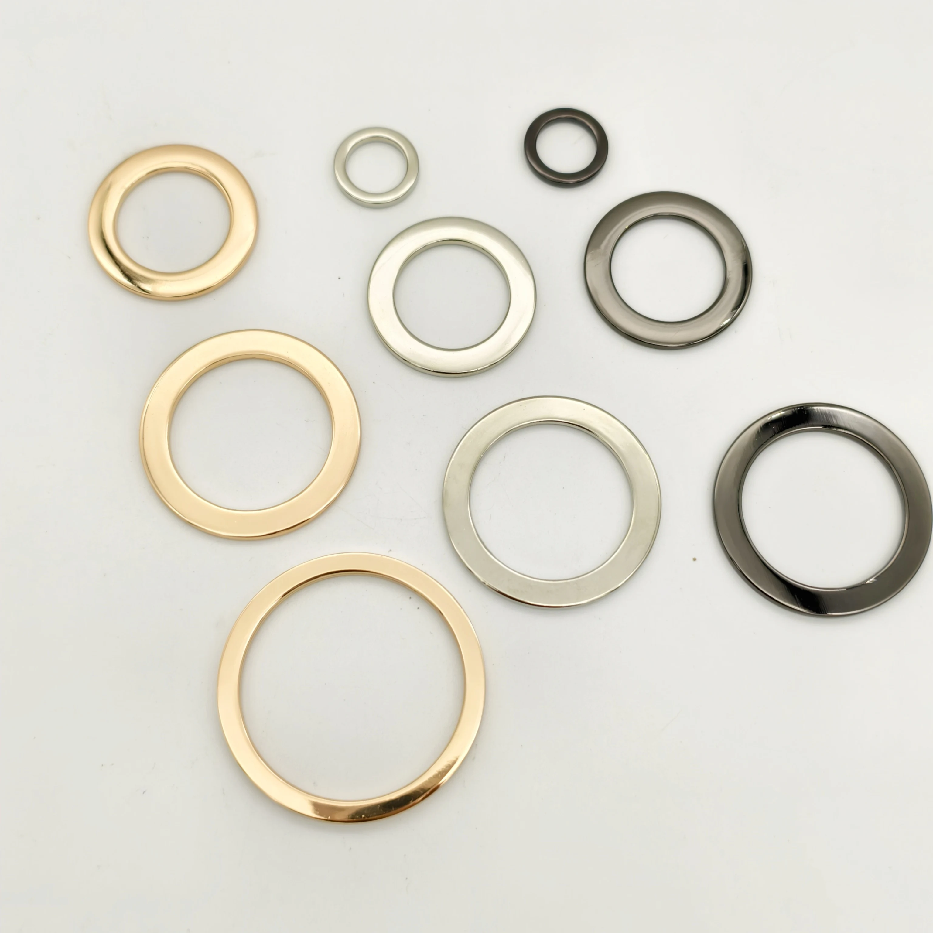 Factory Supply Die Casting Zinc Alloy Bag O Ring Buckle Fashion Handbag Accessories Round O Ring For Handbag