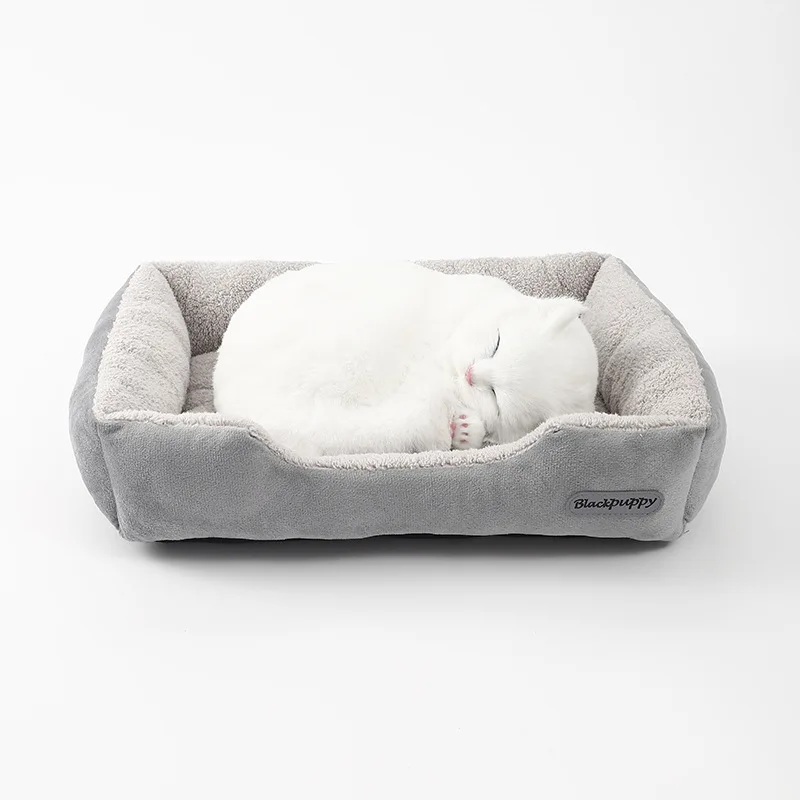 Comfortable And Soft High Quality 1.05kg Anti-Skid Mat Square Warm Calm Sleeping Safe Pet Nest Cat And Dog Mat Bed