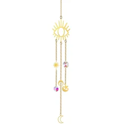 Ловец Солнца, подвесные украшения, Хрустальный Декор для дома, Ловец Солнца, железный золотой цвет, граненый 1553010