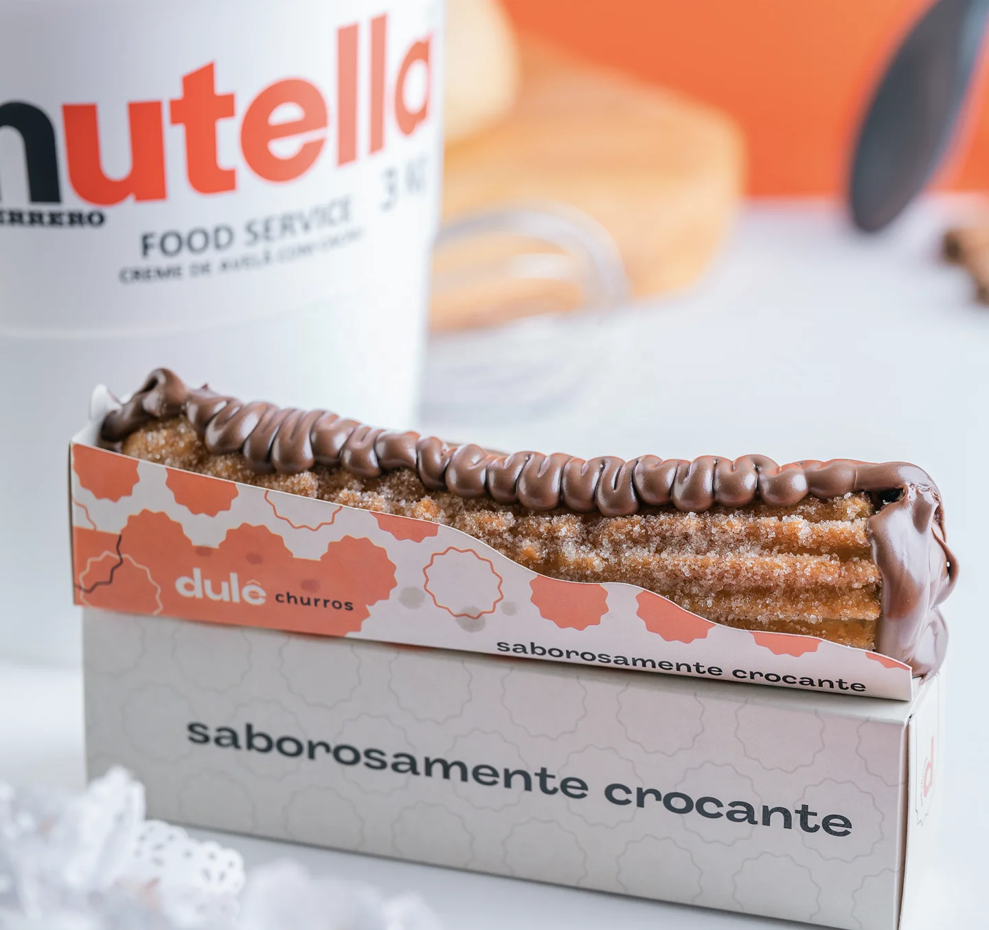 Custom Good Quality Disposable Oil Proof Pancake Cone Holder Packaging Hot Churros Box