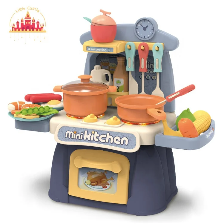 Mini plastic electronic kitchen table set with sound Light for children SL10C008