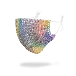 Hot sale colorful rhinestone star breathable decorative masking