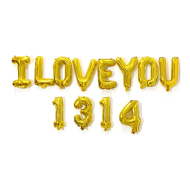 Лидер продаж, шары из фольги с надписью «I LOVE YOU» для украшения свадьбы, вечеринки