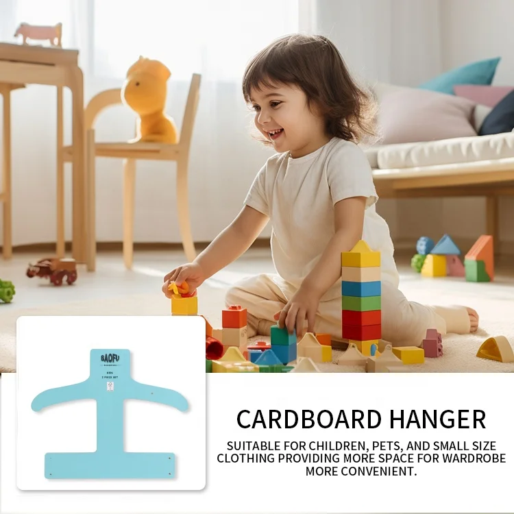 Chinese factory custom clothing cardboard hangers shopping display paper hangers