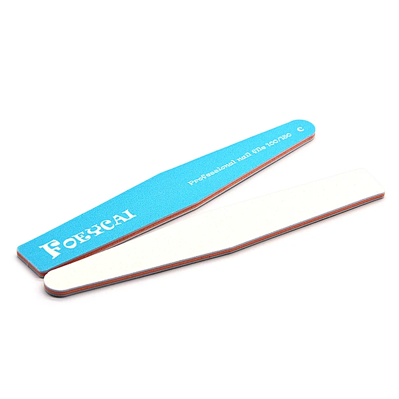 Custom logo printed 100/100 150/150 180 grit long nails file supplies private label nail files