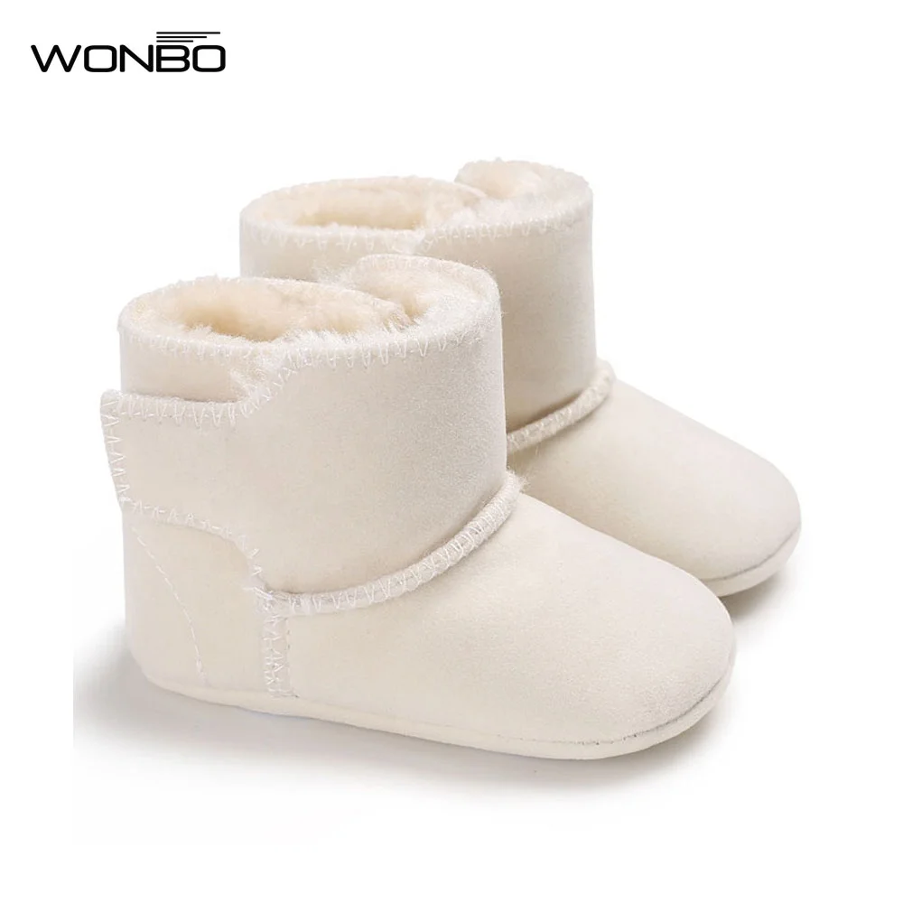 Лидер продаж 2019, зимняя обувь WONBO, Замшевые Кожаные Меховые детские ботинки, теплые плюшевые зимние ботинки (60805846438)