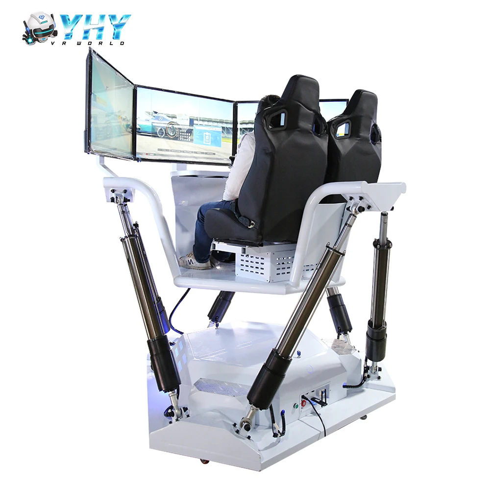 Direct Sale 5 Kw 3*42 Inch Screens Indoor Car Motion F1 Racing Game Machine Driving Simulator For Two Players