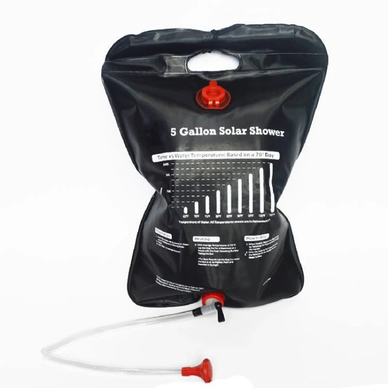 JW-075 Outdoor solar energy heated water shower hanging bag douche portable camping shower bag