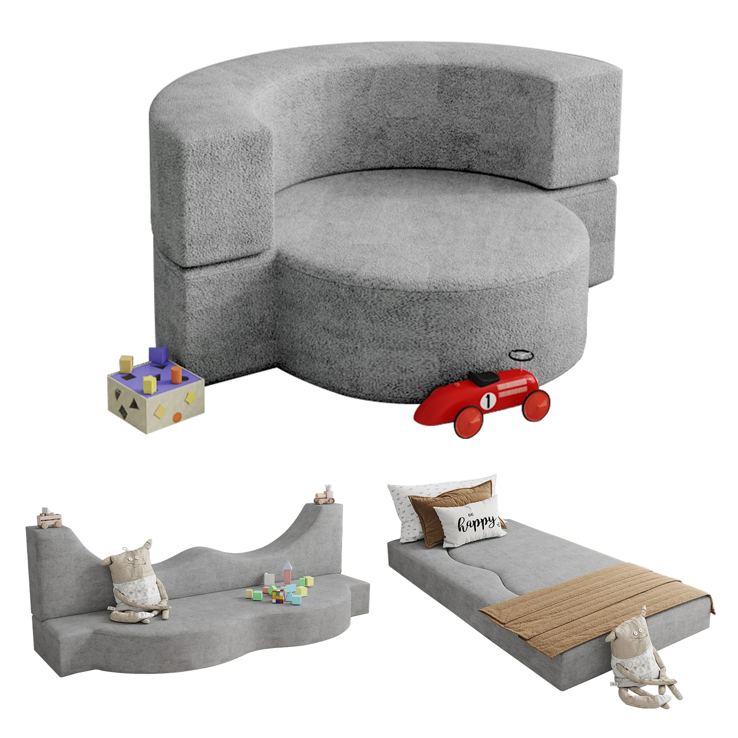 2-piece Set Comfortable Modern High Quality Living Room Sofa Seats Corner Gaming Couch Luxury Kids Sofa set