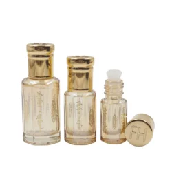 3ml 6ml 12ml champagne color new design mini octagon  perfume attar bottle wholesale