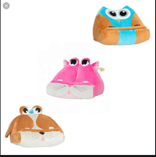 Good Quality Plush Owl Kids Book Stand & iPad Tablet Holder/ Fun Plush Owl Animal Toy Cushion Pillow for kids reading/owl ipad