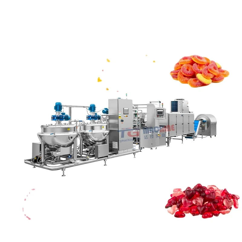 popular fully automated gummy jelly candy machine inside filled gummy candy machine