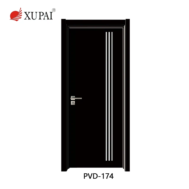 
Construction bathroom interior plastic pvc door 
