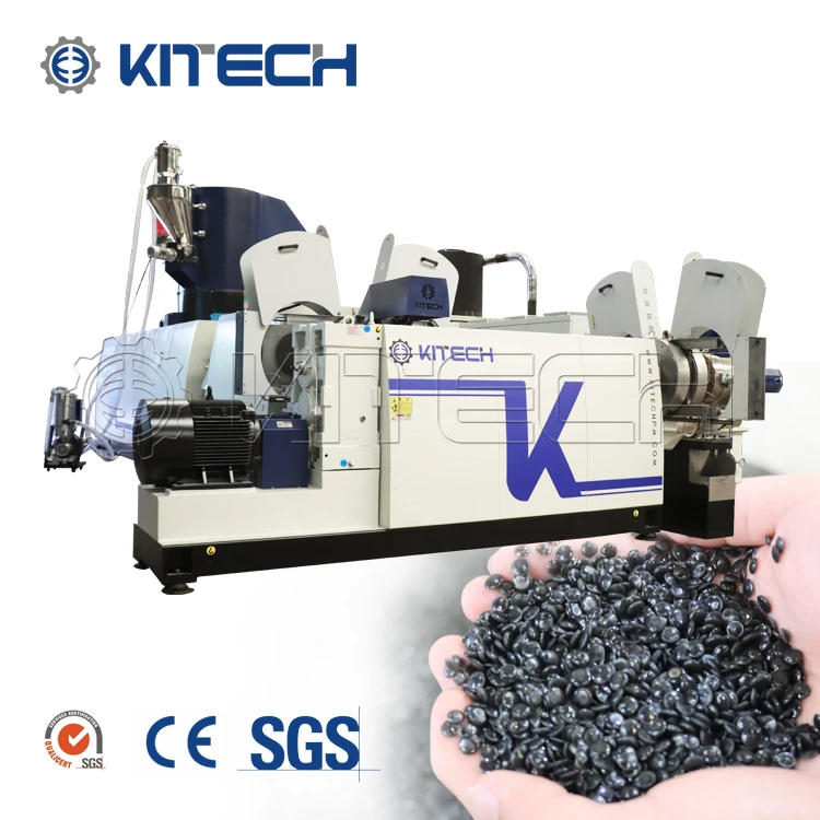 Plastic Waste Recycling Granulating Machine with Metal Detector