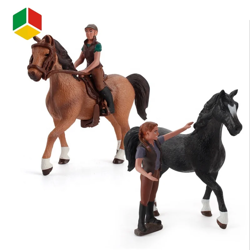 Набор моделей животных из ПВХ QS игрушки для детей имитация лошади Racecourse реалистичные пластиковые игрушки-животные
