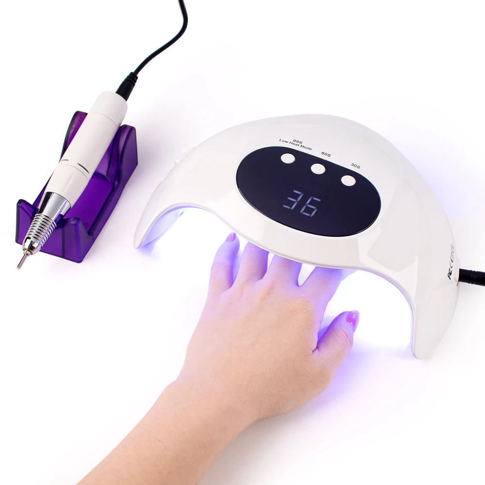 New Design High Power 48W Portable 2 in 1  LED UV Light Nail Dryer Manicure Pedicure Lamp With USB Port For Nail Drill 30000 RPM