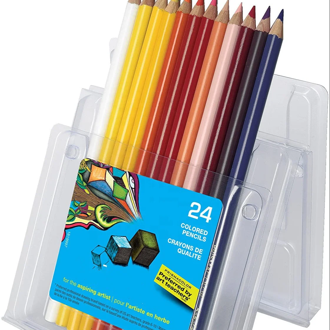 hot sale high quality box packed 24pcs color pencil set