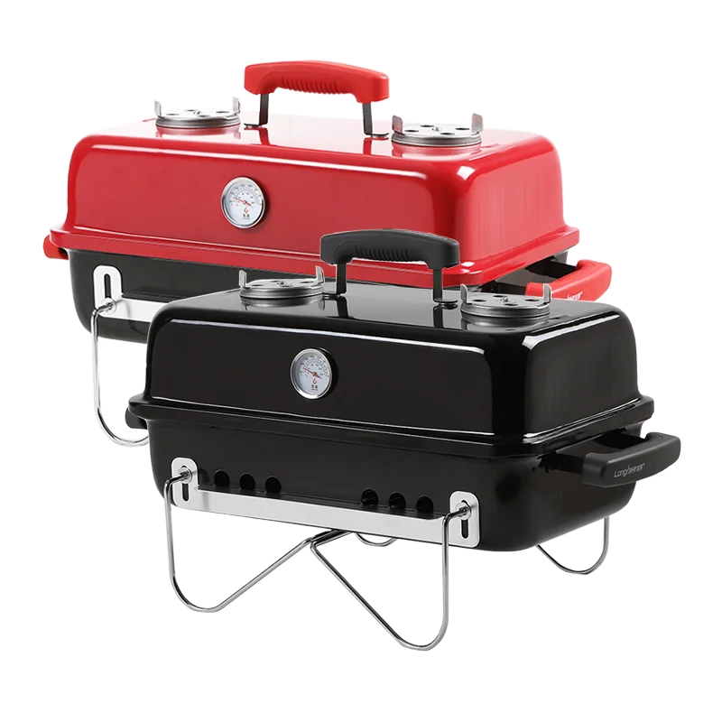Mini Portable Foldable Camping BBQ Grills Outdoor Indoor Tabletop Smokeless Multi-function BBQ Smoker Charcoal Barbecue Grill