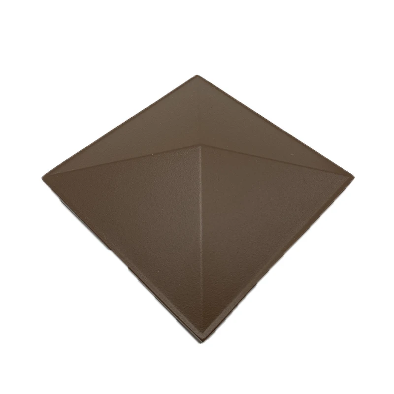 Celia high quality 3.5 inch post cap fence power coating column cap of pyramid