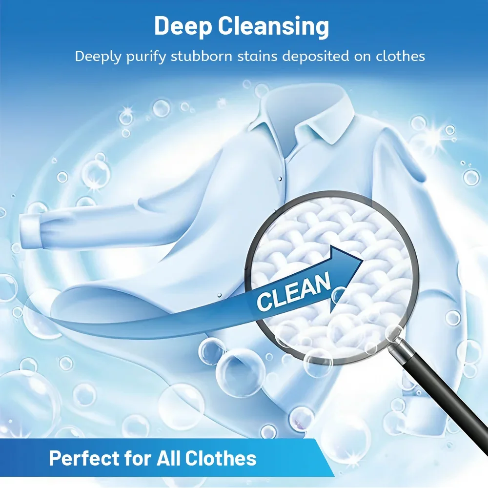 50 Sheets Concentrated Laundry Tablets Strong Decontamination Washing Powder Laundry Soap Cleaning Clothes Detergent Softener