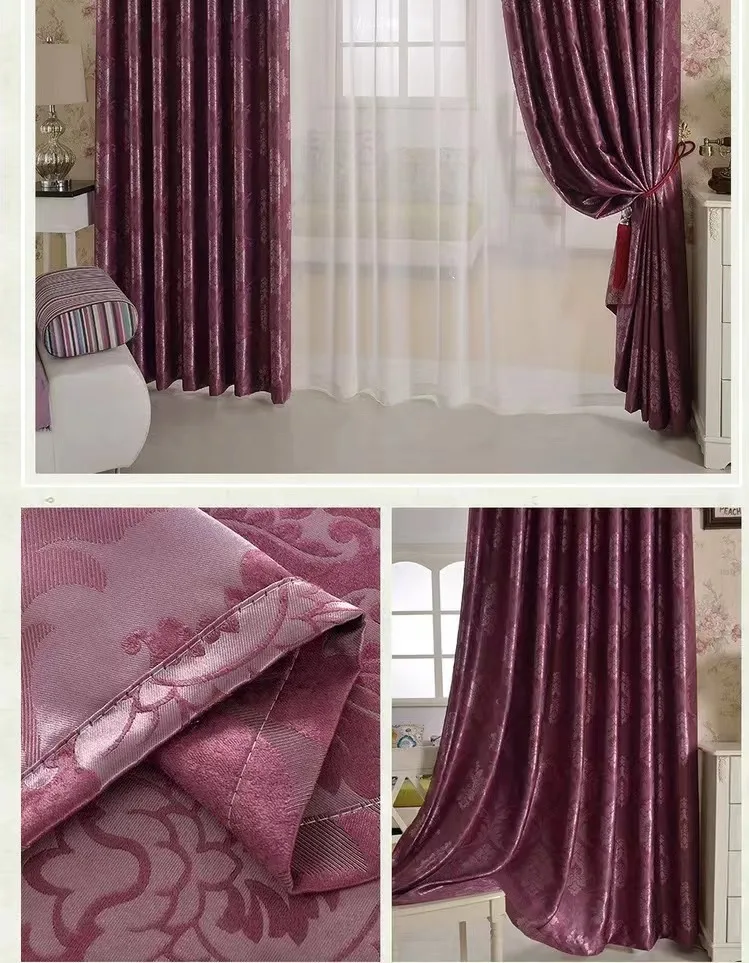New Design Blackout Curtain Fabric Elegant Jacquard Curtain Fabric Curtain Fabric Sale