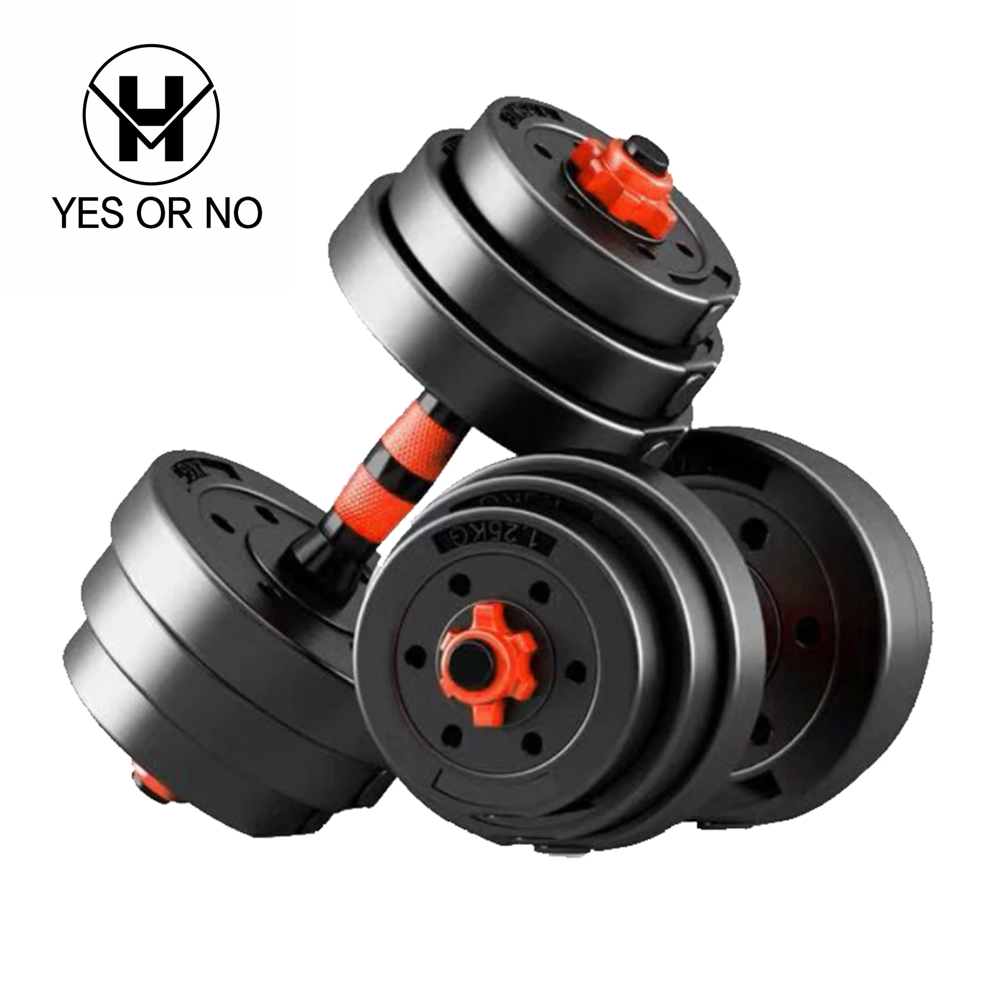 YES OR NO High Quality Multifunctional Cement Dumbbell Set Sports Weight Lifting Adjustable Dumbbell Set