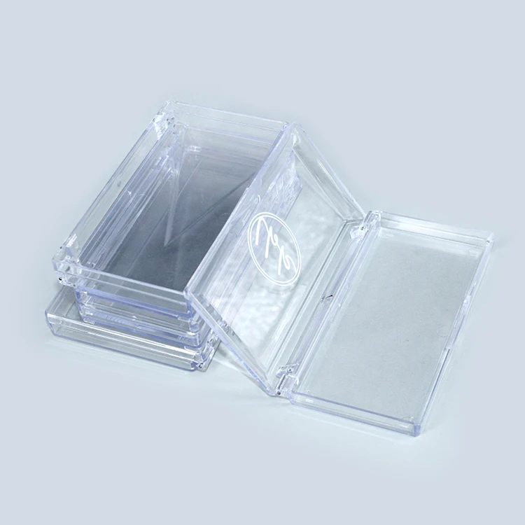 High Quality Low MOQ Plastic Eyelash Packaging Transparent Small Rectangle Case Box Cosmetic PVC Package