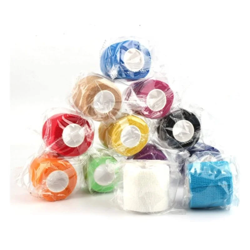 Self Adhesive Bandage Breathable Cohesive Bandage Wrap Rolls Elastic Self-Adherent Tape for Athletic Sports