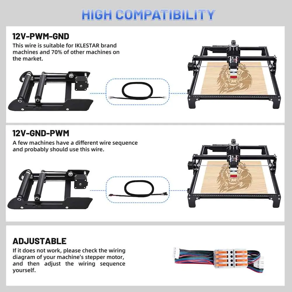 Lingyue Laser Engraving machine Y-axis Rotary Roller Engraving Module for Engraving Cylindrical Objects Cans