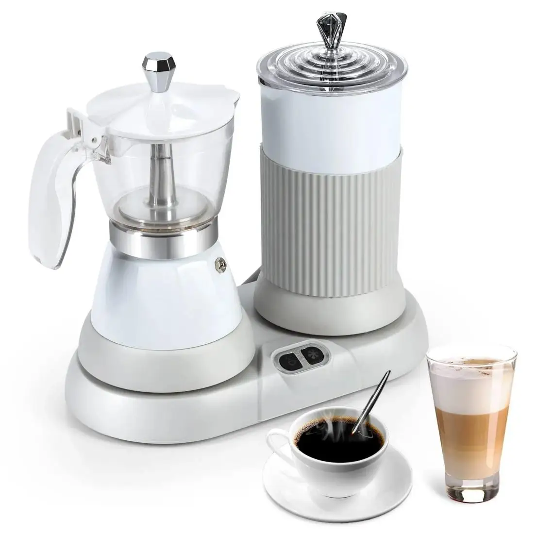 Stove-Top Hand Moca Pot 2 in 1 Espresso Coffee Maker Italian Moka Coffee Pot