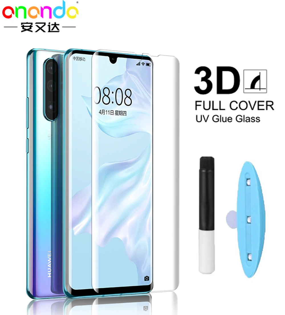  Закаленное стекло с жидким УФ-покрытием для Huawei Mate 30 20 Pro прозрачная изогнутая Защитная пленка экрана P30pro P40 pro