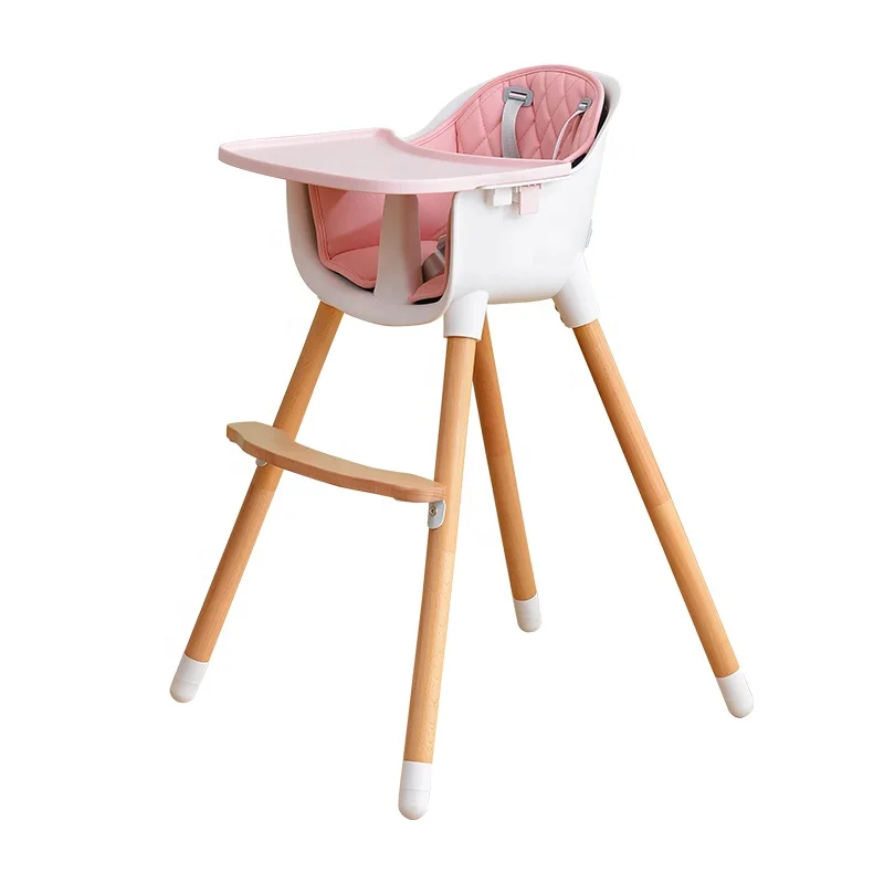 EN14988 passed 3 in 1 functions wooden baby dining chair