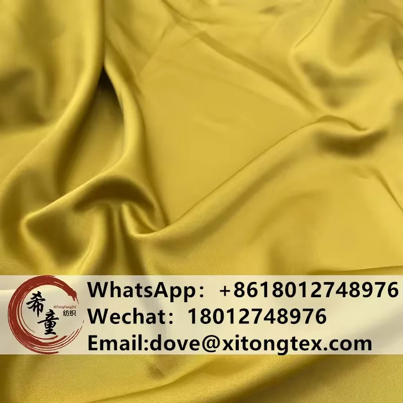 Woman party wear dress pajamas material  Wholesale colored dobby Duchess Satin Fabric Rolls for pajamas evening dress