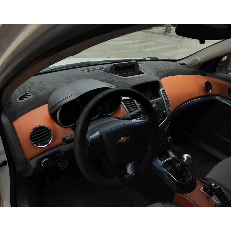 Крышка приборной панели в алькантаре для Chevrolet Cruze 2009-2014 автомобильные коврики аксессуары модифицированные интерьерные комплекты