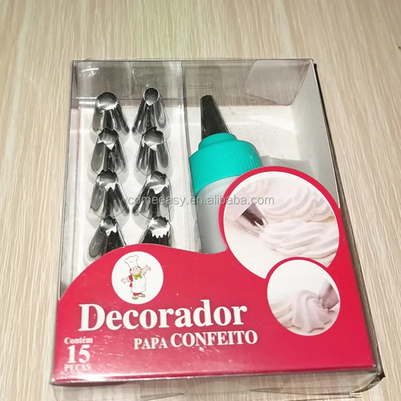 Reusable Baking Diy Cake Cream Decorating Pastry PVC Icing Piping Bags Sets Piping Bag Nozzles Tips