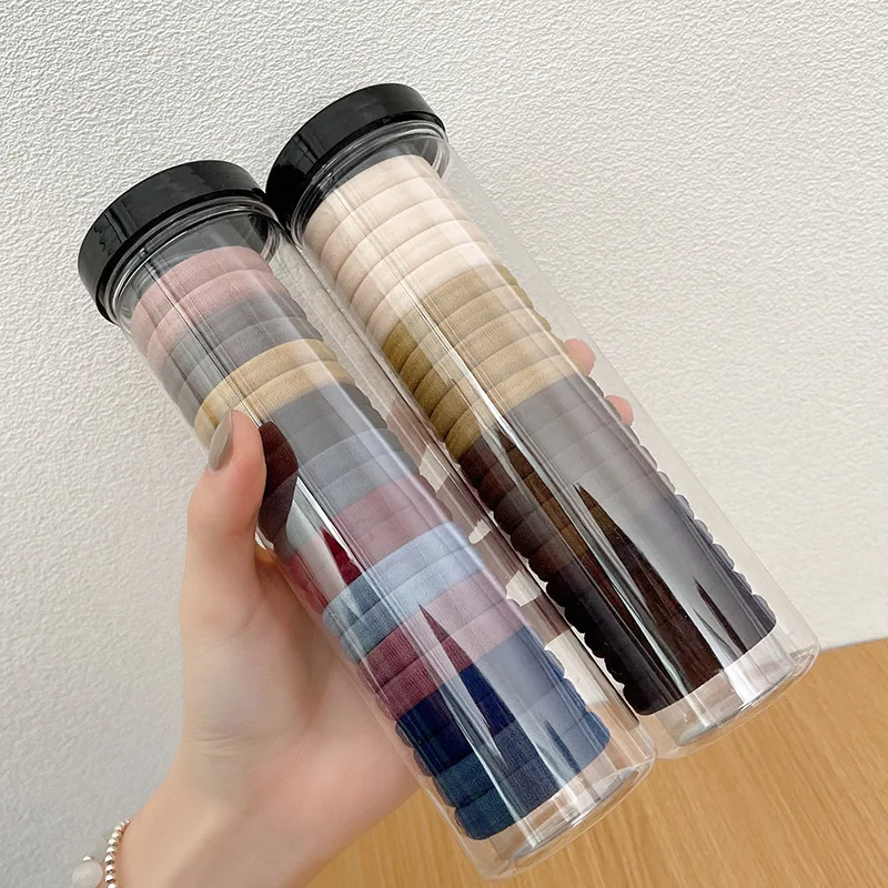 Korean 20 PCs Canned Mixed Colors High Elastic Hairband Ties Towel Seamless Hair Ponytail for Girls