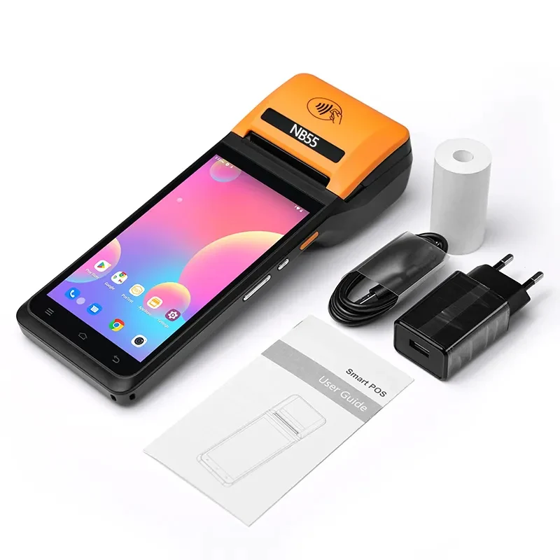 Лидер продаж мобильный производитель поддержка 4G Bt Gps 1D/2D сканирование портативная система Pos с принтером 58 мм считыватель карт Nfc