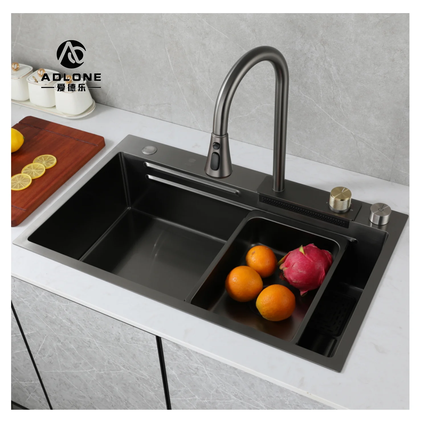 Высококачественные кухонные мойки из нержавеющей стали 304, современный новый дизайн, кухонная раковина с одной чашей и креплением