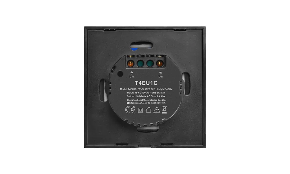 Newest Sonoff T4EU1C Wall Wifi Smart Touch Switch No Neutral Wire Required Operate via eWeLink Support Alexa Google Home IFTTT