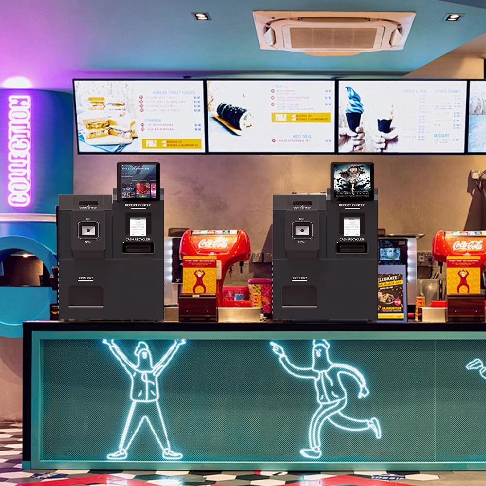 Self-service cash kiosk and print terminal