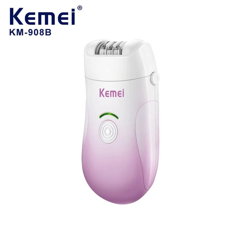Women Usb Charging Cordless 3 in 1 Epilator Hair Removal KEMEI km-908B LCD Electric Tweezers Dry wet Use Portable Epilator