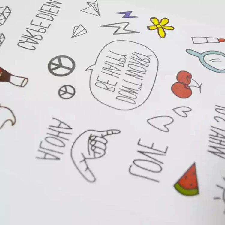 Custom Printed Brand Logo Design Static Sticker Cling Window Film for Kids