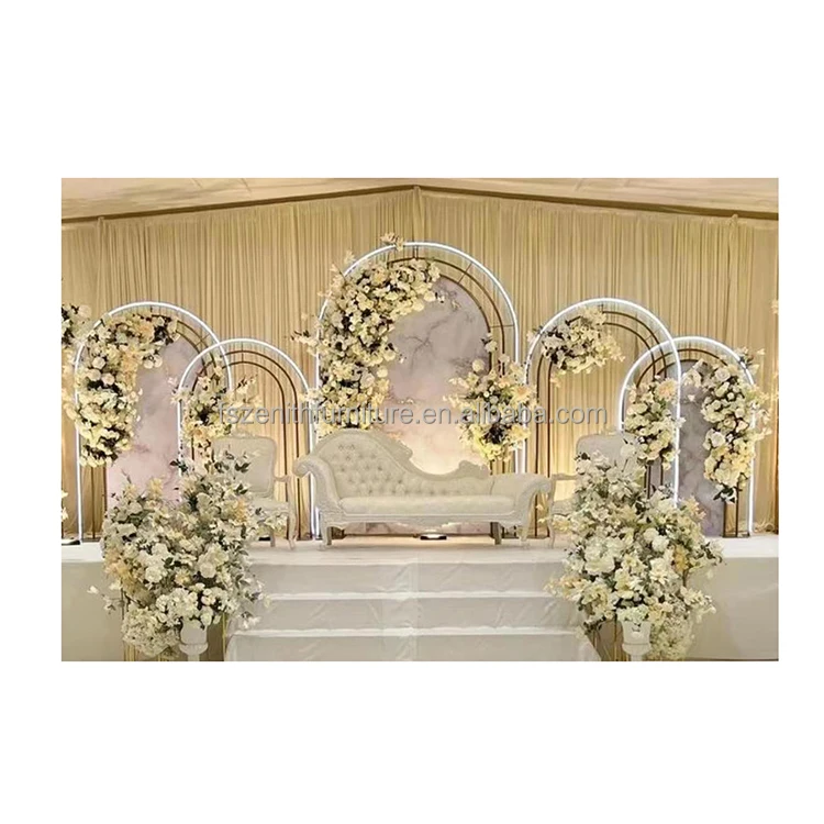 New Design Stand Metal Wedding Flower Arch Frame Wedding Backdrop Stage Decorations for Event and Party