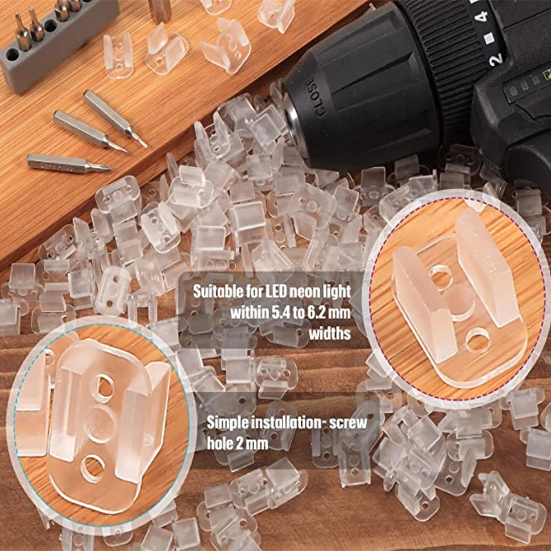 Neon strip light accessories separable silicone neon strip with 6mm/8mm/12mm cutting tools Card slot opening tool