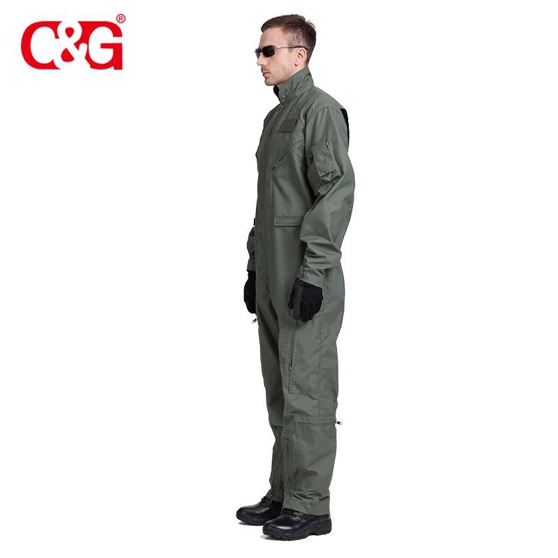 150GSM  mens overalls pilot With ISO11612 certificate Dupont Authorized pilot coveralls
