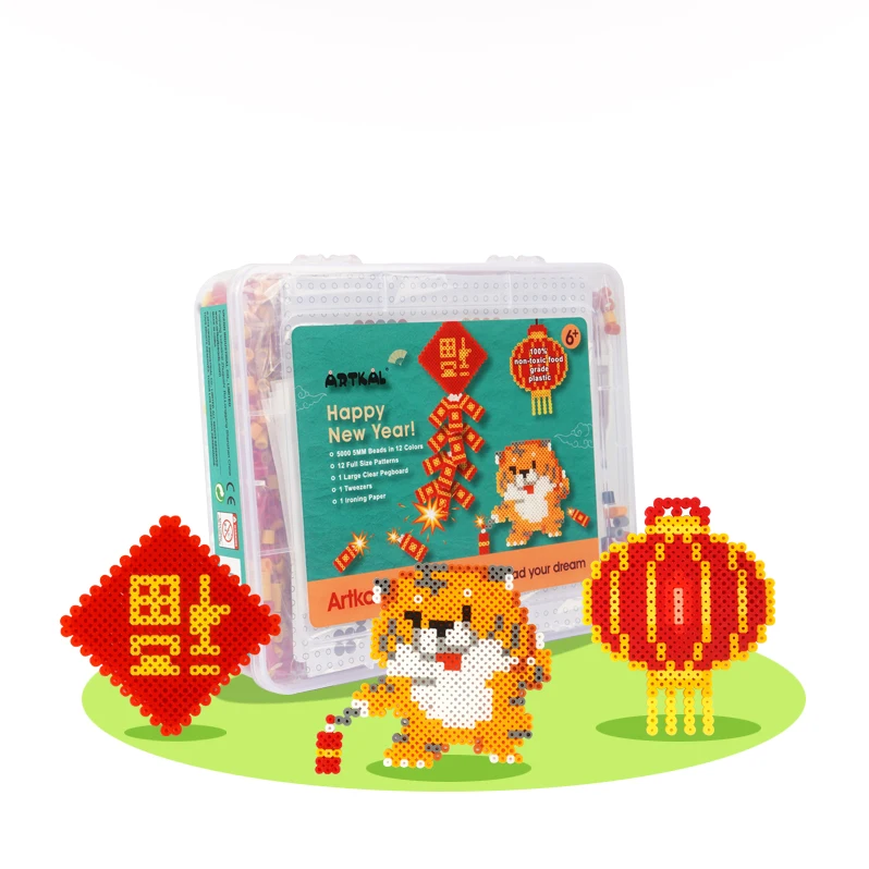 Wholesale Educational Toys Artkal Beads 5000garins Diy Puzzle Game Ironing Beads Set Plastic 5mm Hama Perler Beads