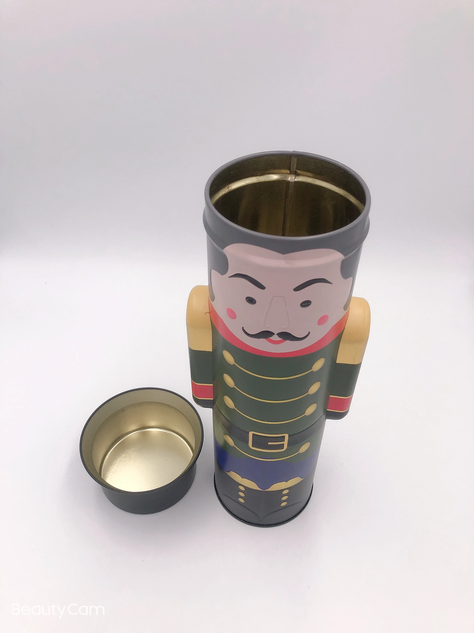 Best Price Creative Christmas Decoration Recycle Eco-friendly Soldier Shape Tin Box