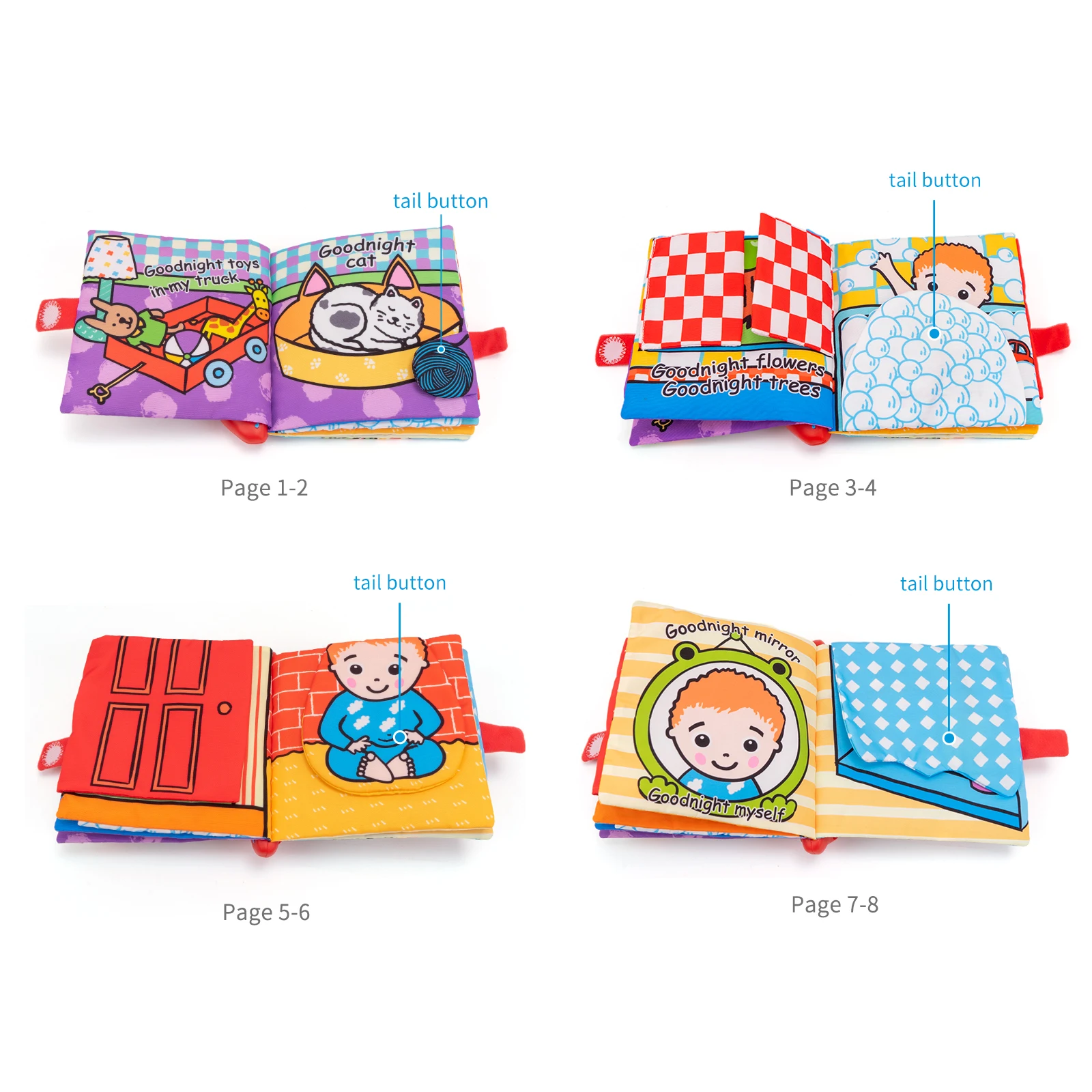 Музыкальная книга Jollybaby peekapoo роскошный подарок для детей подвесная с животными и звуковыми кнопками музыкальной тканью раннего развития