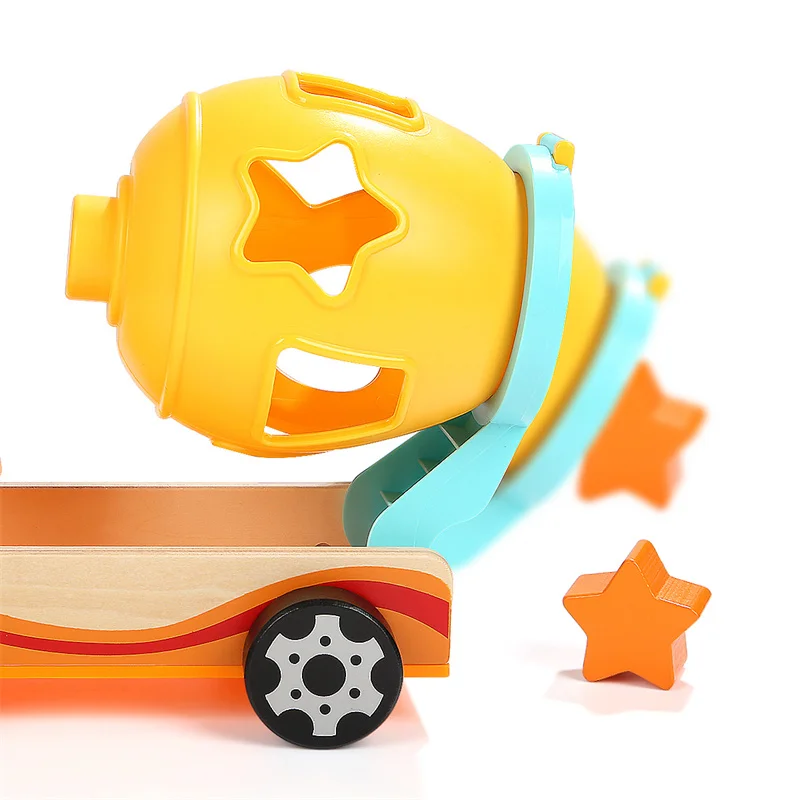 Topbright деревянные детская игровая в форме строительные блоки Одинаковая форма когнитивно автобус игрушечных автомобилей